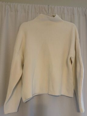 Express Cream Mock Neck Women's Sweater